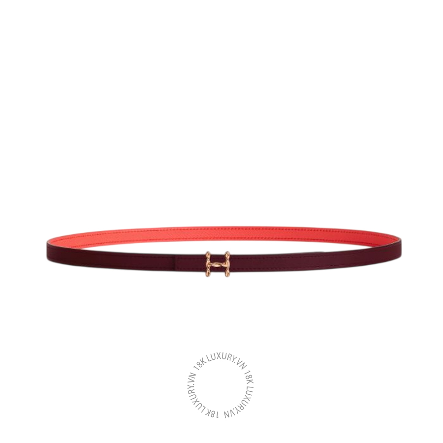 Thắt lưng Hermes H Torsade belt buckle & Leather strap 13 mm bordeaux/rose Texas H010384CDZ2 MHM612