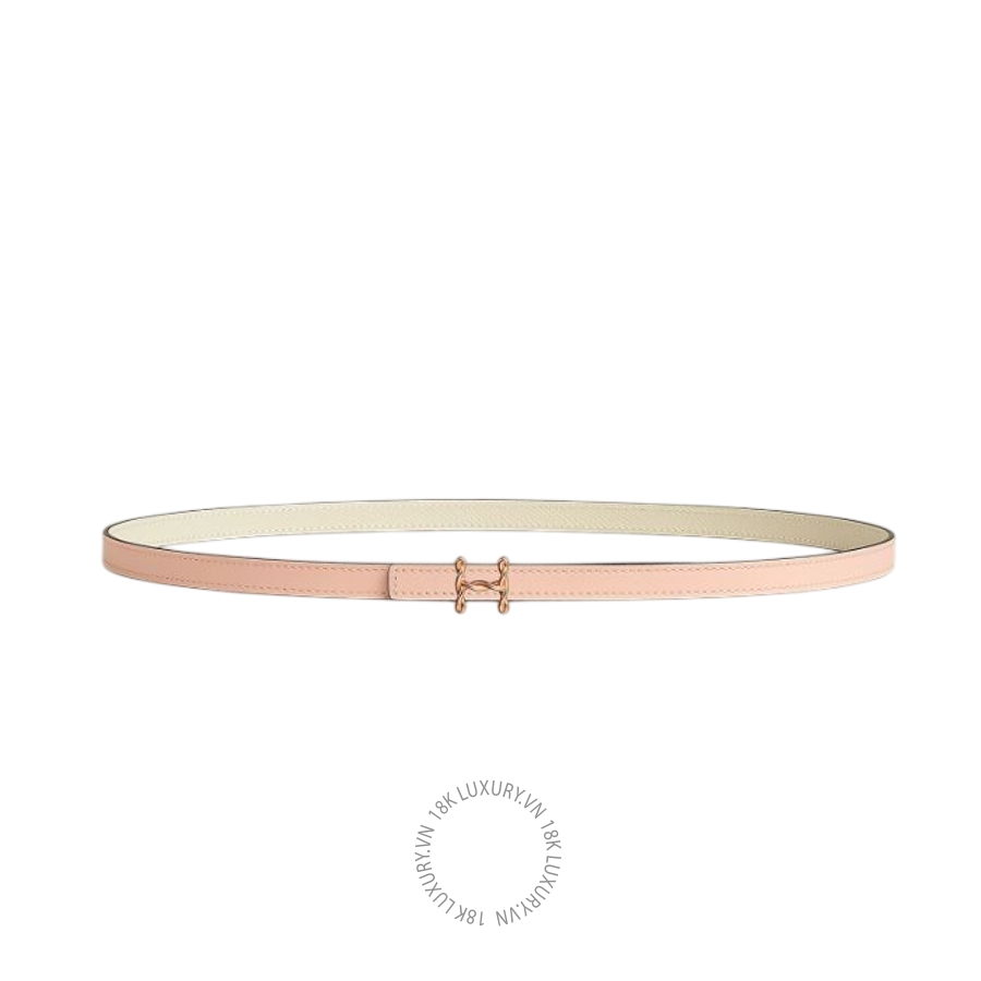 Thắt lưng Hermes H Torsade belt buckle & Leather strap 13 mm rose églantine/craie H010384CDZ2 MHM610
