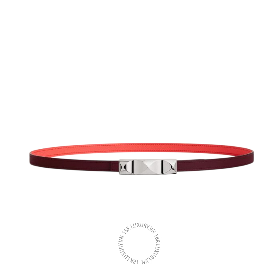 Thắt lưng Hermes Infini belt buckle & Leather strap 13 mm bordeaux/rose Texas H011742UK05 MHM605