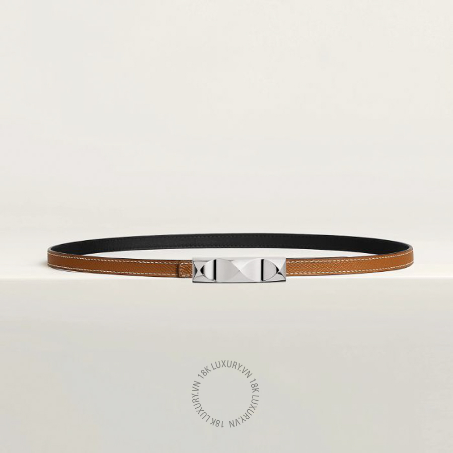 Thắt lưng Hermes Infini belt buckle & Leather strap 13 mm noir/gold H011742UK05 MHM602