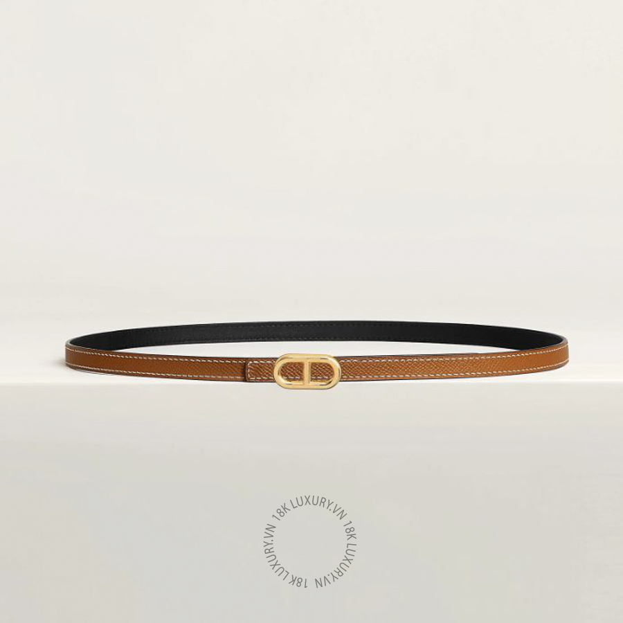 Thắt lưng Hermes Maillon H belt buckle & Reversible leather strap 13 mm Yellow Gold H010751UC06 MHM620