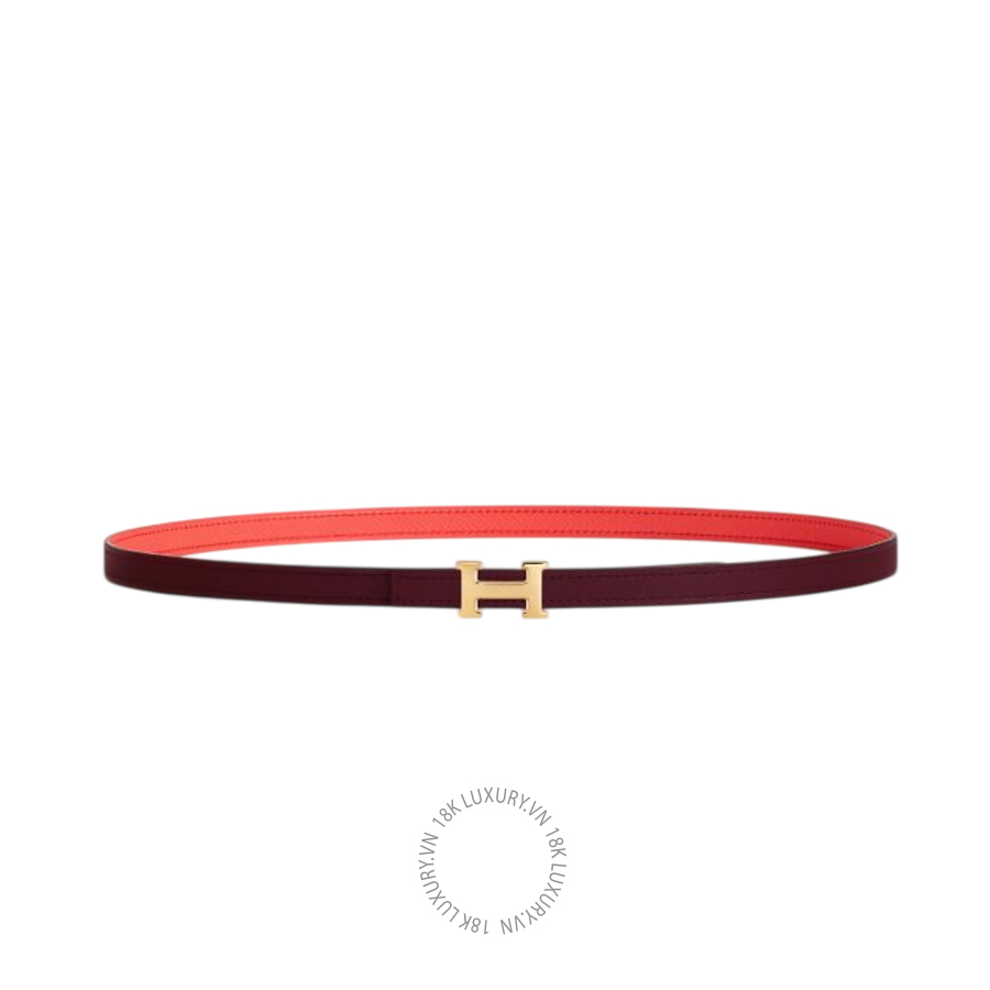 Thắt lưng Hermes Mini 5382 belt buckle & Leather strap 13 mm bordeaux/rose Texas H010614UC06 MHM598
