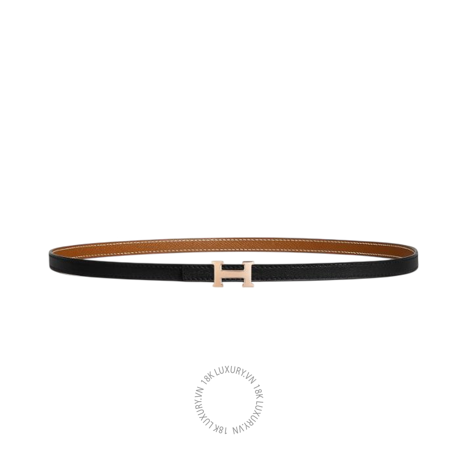 Thắt lưng Hermes Mini 5382 belt buckle & Reversible leather strap 13 mm Rose Gold H010614UDZ2 MHM613