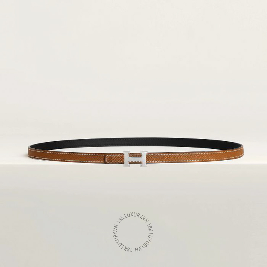 Thắt lưng Hermes Mini 5382 belt buckle & Reversible leather strap 13 mm Silver H010614UDZ2 MHM617