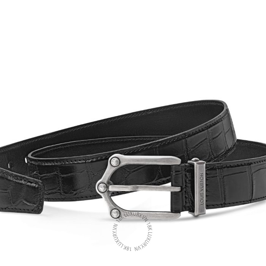 Thắt lưng Louis Vuitton Frog 30mm Reversible Belt in Crocodile M4650U NTLL045