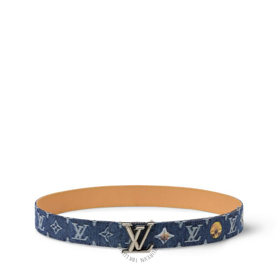 Thắt lưng nam LV Dimension Monogram Denim Flower 35mm Reversible Belt M4634U NTLL035