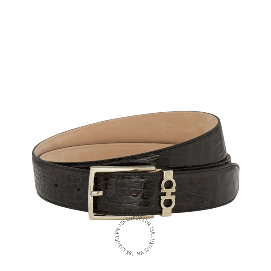 Thắt lưng Salvatore Ferragamo adjustable belt dark brown 67a040790184 HEGH079