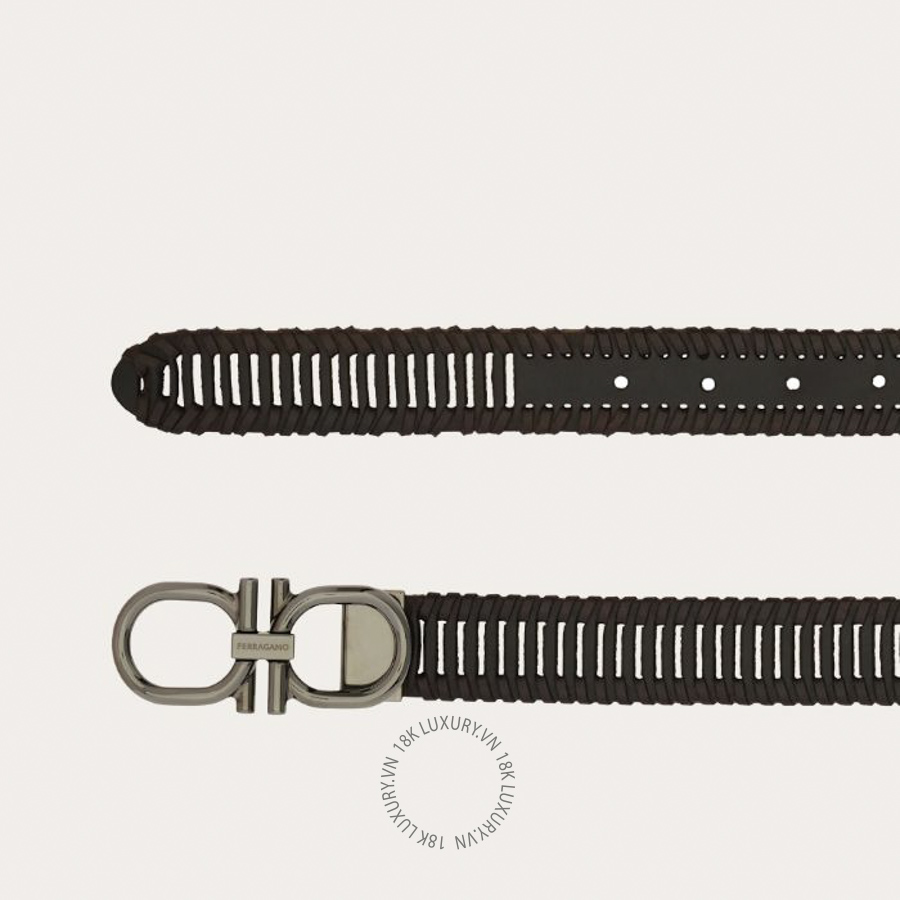 Thắt lưng Salvatore Ferragamo adjustable gancini belt black 670710793316 HEGH038