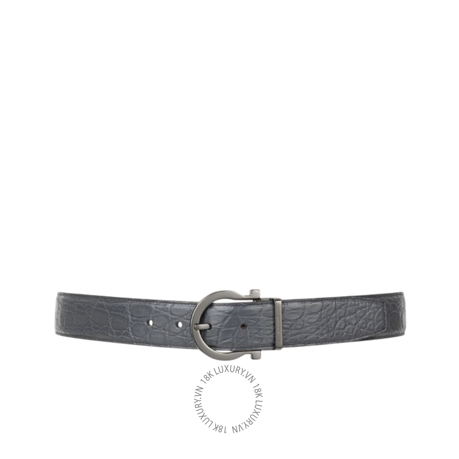 Thắt lưng Salvatore Ferragamo adjustable gancini belt dark rain 670386787191 HEGH067