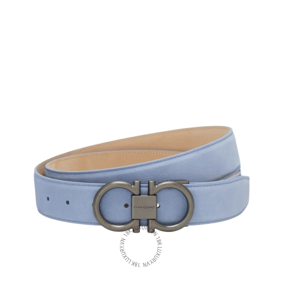 Thắt lưng Salvatore Ferragamo adjustable gancini belt light denim 679964794687 HEGH030