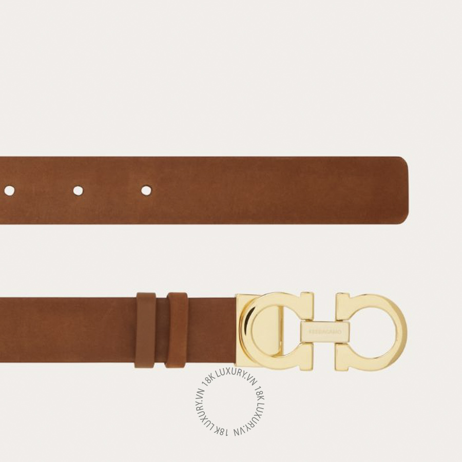 Thắt lưng Salvatore Ferragamo Adjustable Gancini belt natural brown 23A567789989 CGNA017