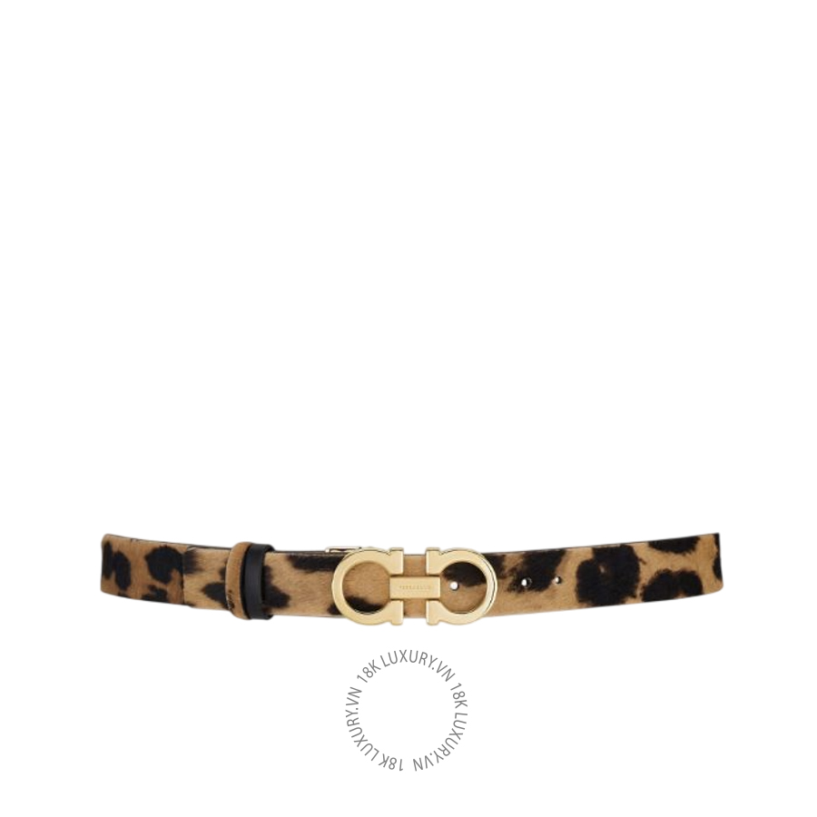 Thắt lưng Salvatore Ferragamo Adjustable Gancini belt natural nude/black 23A567786264 CGNA018
