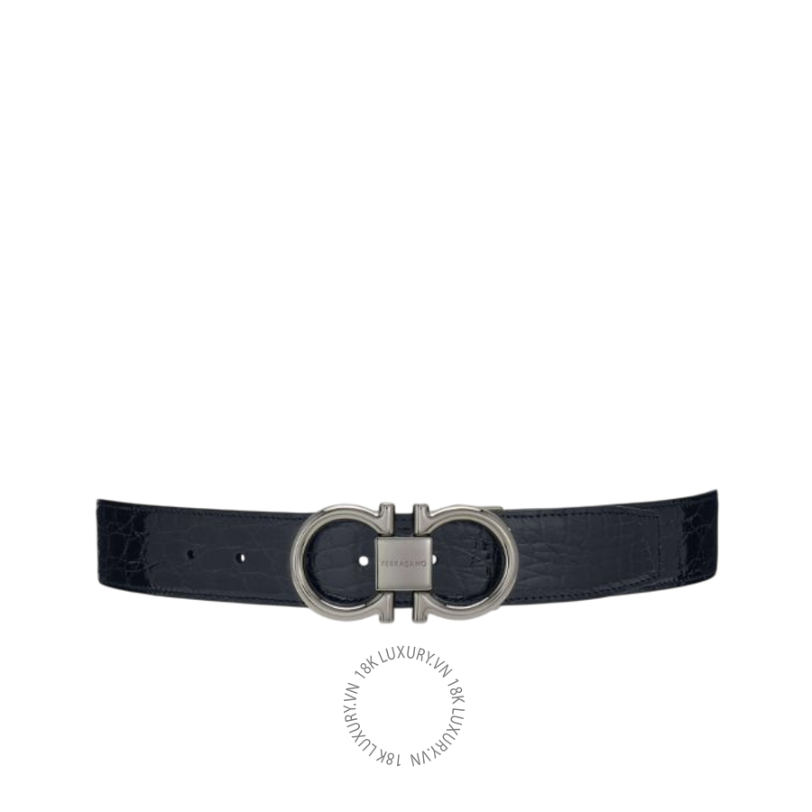 Thắt lưng Salvatore Ferragamo adjustable gancini belt ocean blue 679952781602 HEGH058