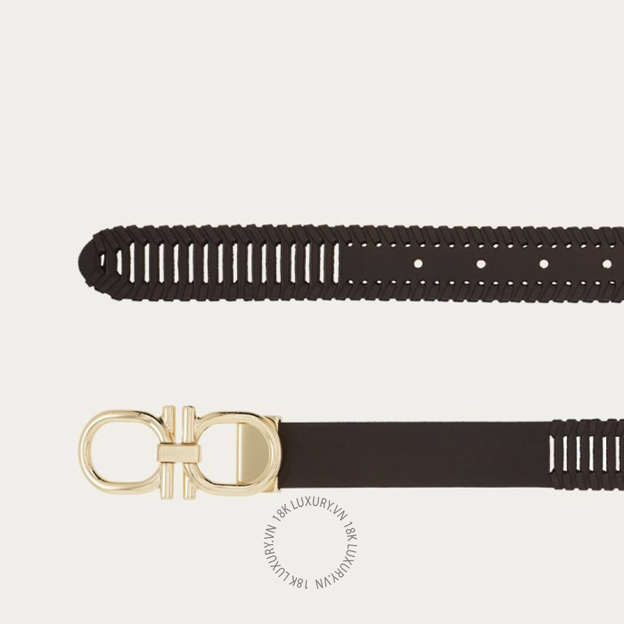 Thắt lưng Salvatore Ferragamo adjustable gancini belt testa di moro 670710794456 HEGH039