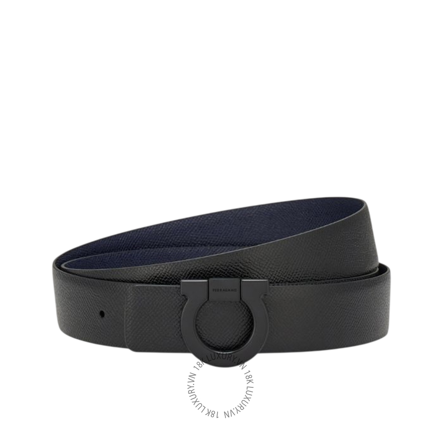 Thắt lưng Salvatore Ferragamo fixed reversible belt black/midnight blue 670319780180 HEGH128
