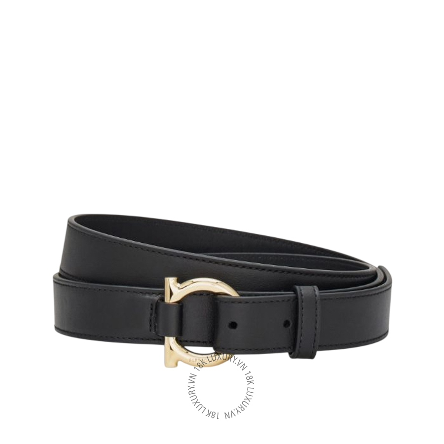 Thắt lưng Salvatore Ferragamo Gancini belt màu đen 230474790110 CGNA014