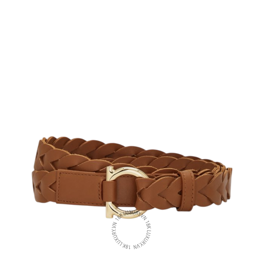 Thắt lưng Salvatore Ferragamo Gancini fixed belt natural brown 230471790119 CGNA010