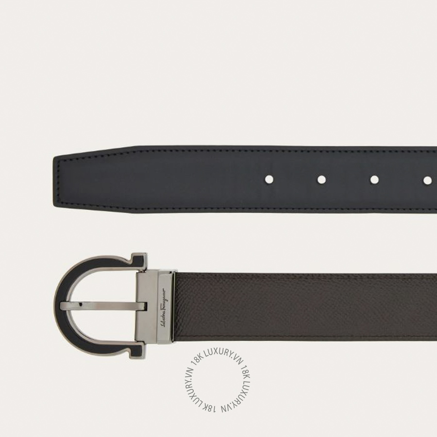 Thắt lưng Salvatore Ferragamo reversible and adjustable belt black/dark brown 670196770683 HEGH130