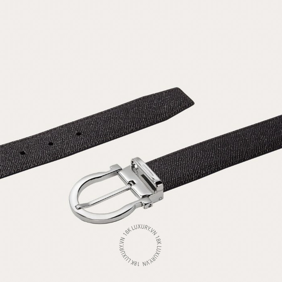 Thắt lưng Salvatore Ferragamo reversible and adjustable belt black/hickory 679781675140 HEGH048