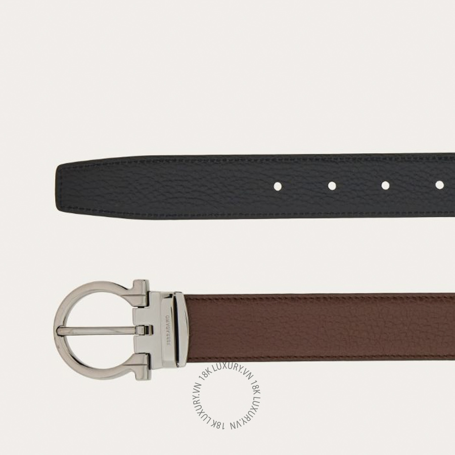 Thắt lưng Salvatore Ferragamo reversible and adjustable belt cocoa/black 670302771976 HEGH086