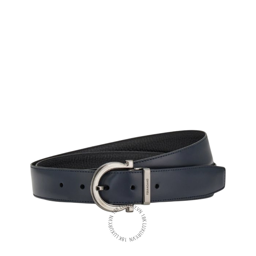 Thắt lưng Salvatore Ferragamo reversible and adjustable belt navy blue/black 670196758760 HEGH129
