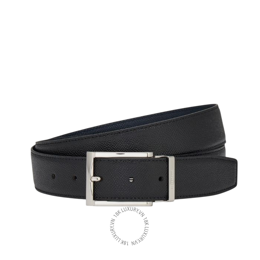Thắt lưng Salvatore Ferragamo reversible and adjustable belt with rectangular buckle black/Ultramarine 679497686658 HEGH042