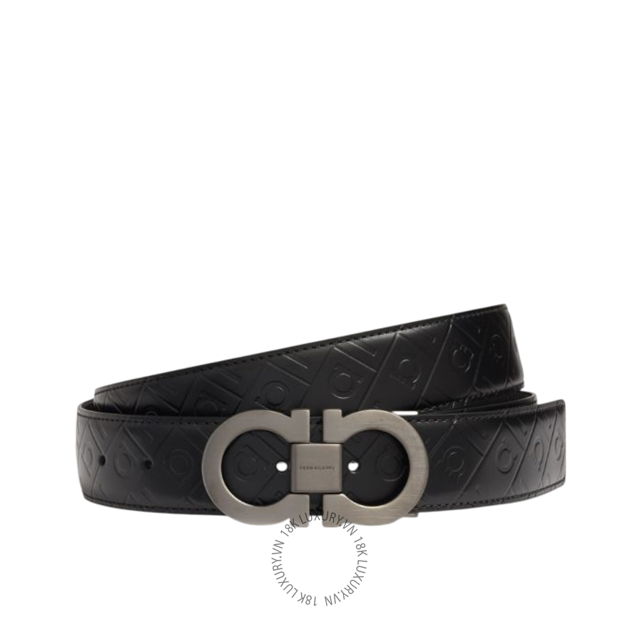 Thắt lưng Salvatore Ferragamo reversible and adjustable gancini belt black 679535794043 HEGH012