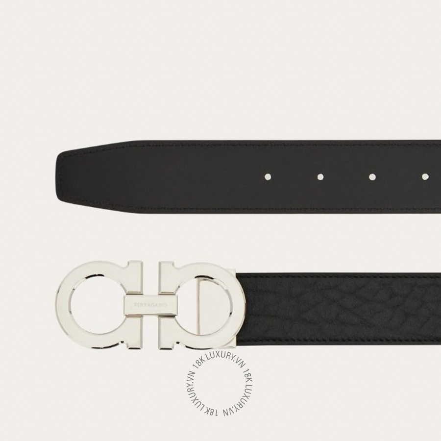 Thắt lưng Salvatore Ferragamo reversible and adjustable gancini belt black 679710789034 HEGH108