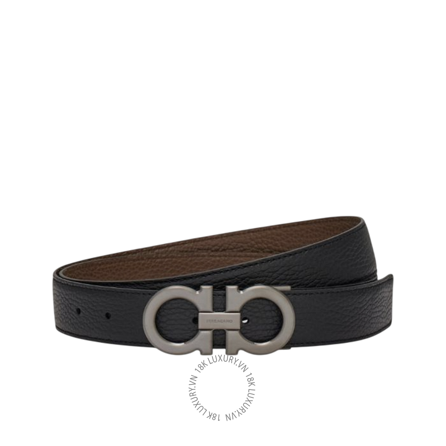 Thắt lưng Salvatore Ferragamo reversible and adjustable gancini belt black/clay 670428780486 HEGH073