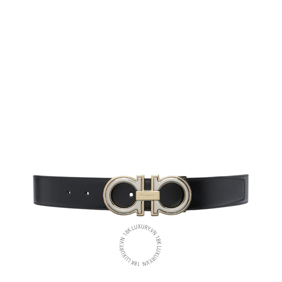 Thắt lưng Salvatore Ferragamo reversible and adjustable gancini belt black/cocoa 67a254764187 HEGH138