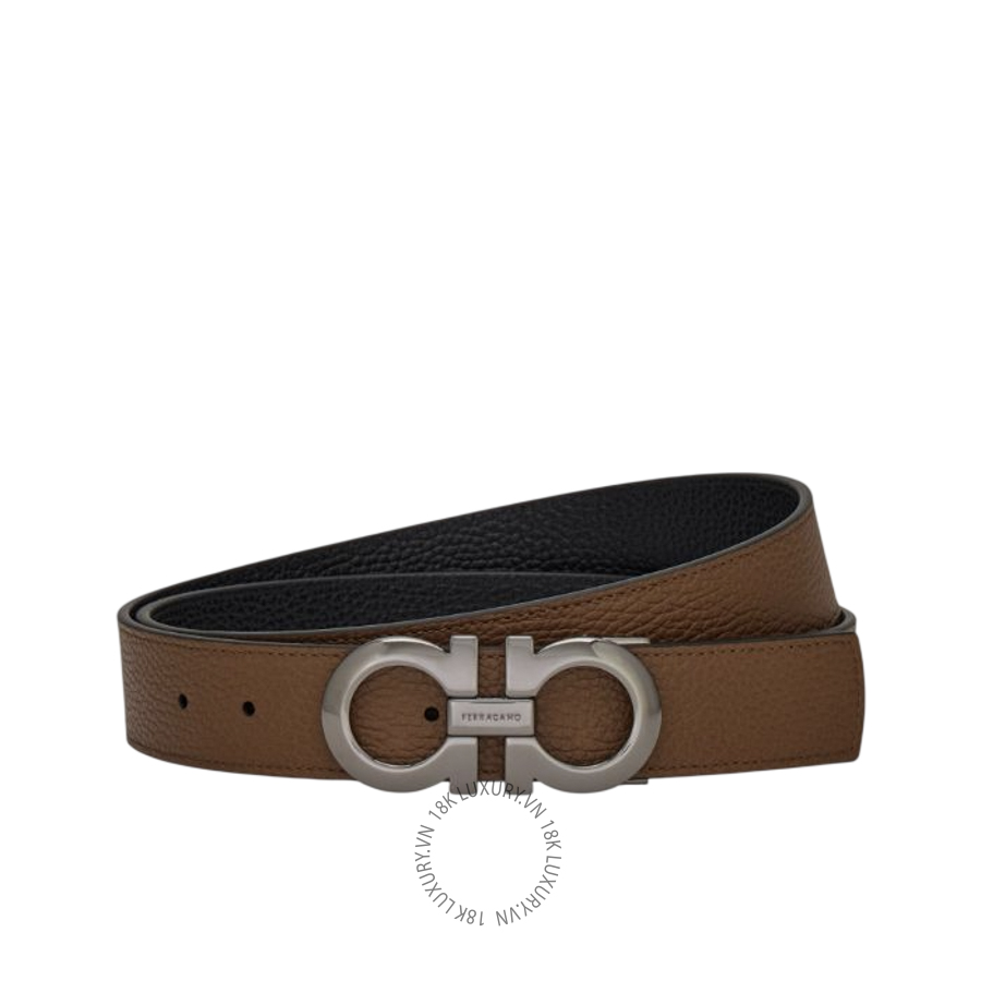 Thắt lưng Salvatore Ferragamo reversible and adjustable gancini belt brown sugar/black 675542705614 HEGH109