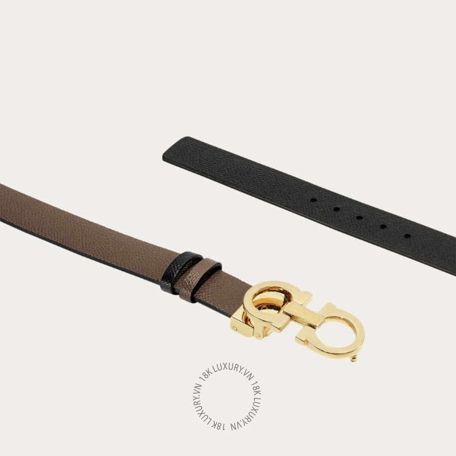 Thắt lưng Salvatore Ferragamo Reversible and adjustable Gancini belt caraway seed/black 23A565715198 CGNA059