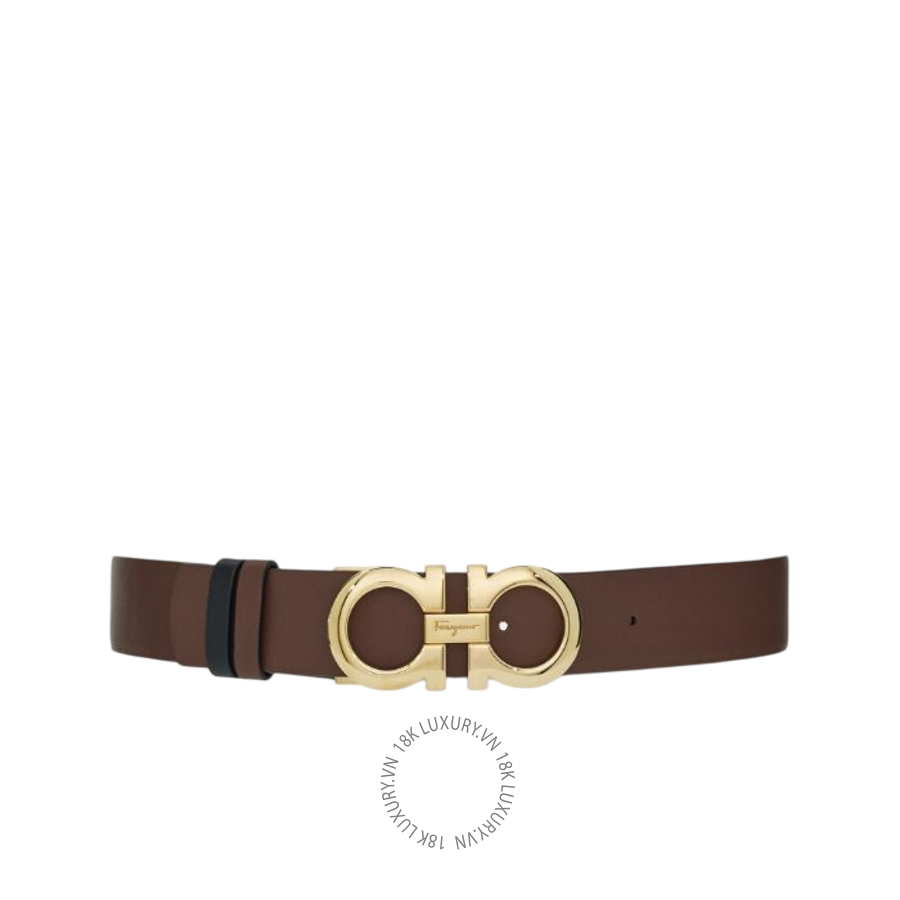 Thắt lưng Salvatore Ferragamo Reversible and adjustable Gancini belt cocoa/black 23A564764023 CGNA056