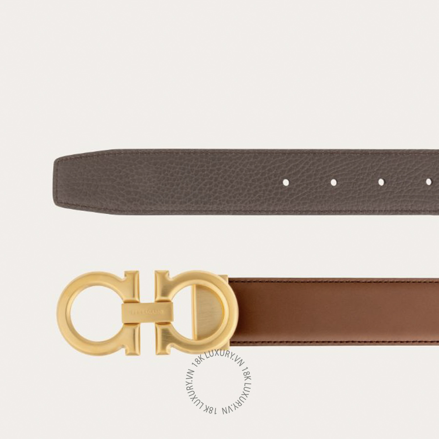 Thắt lưng Salvatore Ferragamo reversible and adjustable gancini belt dark brown/testa di moro 679710786991 HEGH106