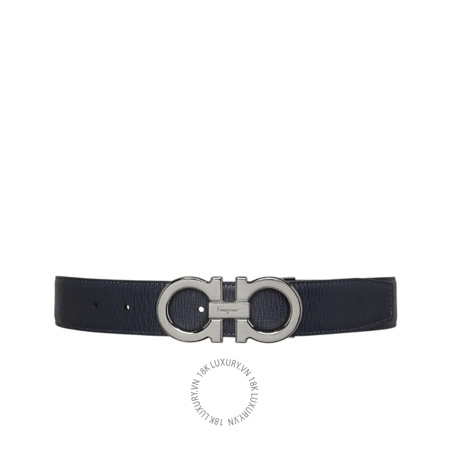 Thắt lưng Salvatore Ferragamo reversible and adjustable gancini belt deep ocean/black 679710746507 HEGH022