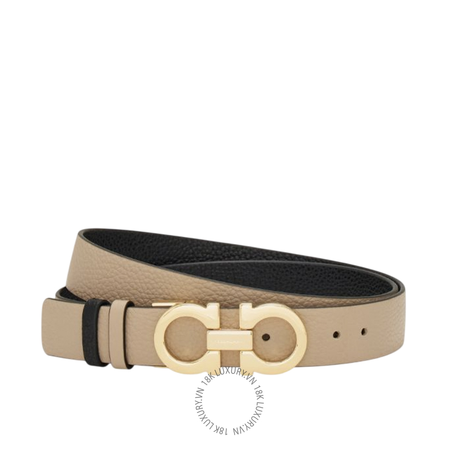 Thắt lưng Salvatore Ferragamo Reversible and adjustable Gancini belt deer/black 23A565759426 CGNA047