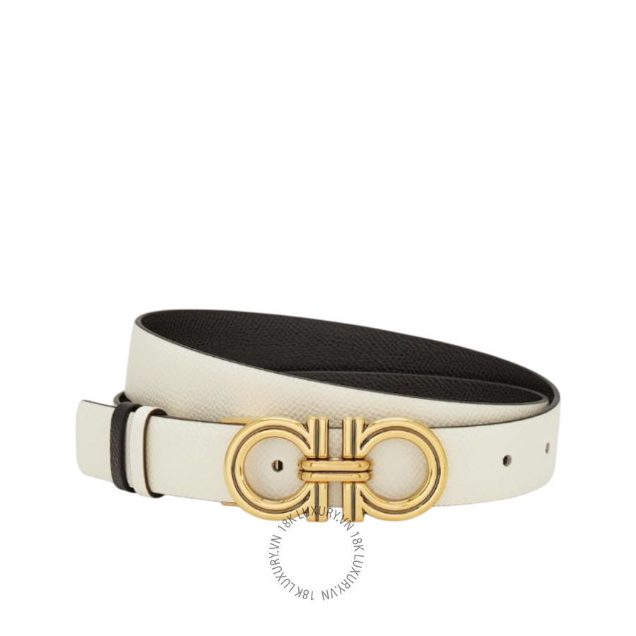 Thắt lưng Salvatore Ferragamo Reversible and adjustable Gancini belt mascarpone/testa di moro 230404790143 CGNA032