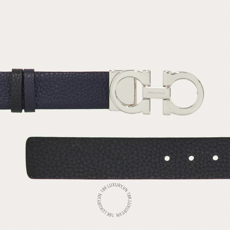 Thắt lưng Salvatore Ferragamo Reversible and adjustable Gancini belt myrtle/black 23A565674261 CGNA064