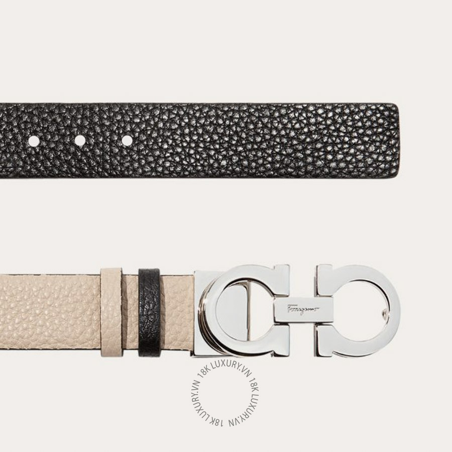 Thắt lưng Salvatore Ferragamo Reversible and adjustable Gancini belt new bisque/black 23A565615288 CGNA058
