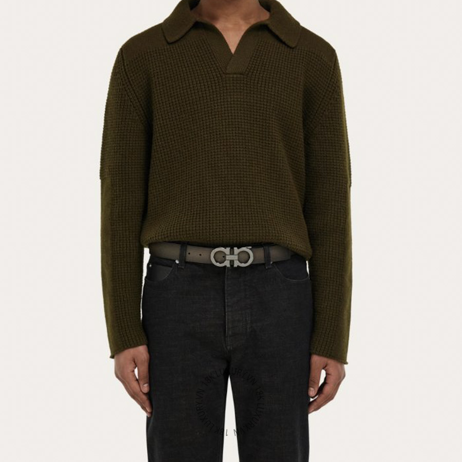 Thắt lưng Salvatore Ferragamo reversible and adjustable gancini belt olive/black/testa di moro 670735795474 HEGH122 13 Thắt lưng Salvatore Ferragamo reversible and adjustable gancini belt olive/black/testa di moro 670735795474 HEGH122