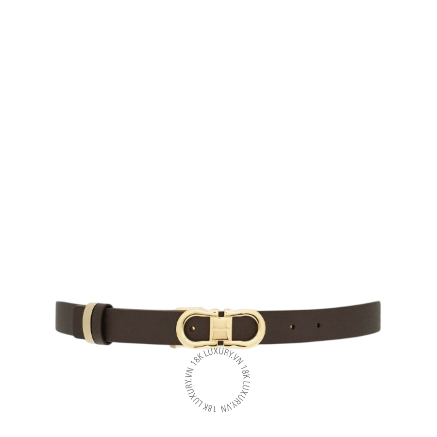 Thắt lưng Salvatore Ferragamo Reversible and adjustable Gancini belt testa di moro/stone 230294780408 CGNA039
