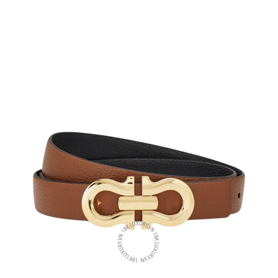 Thắt lưng Salvatore Ferragamo Reversible Gancini belt cognac/black 230329775597 CGNA042