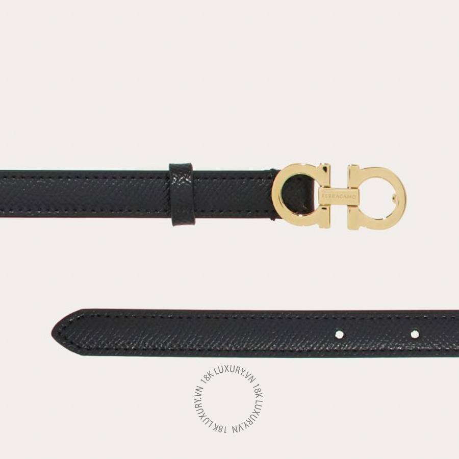 Thắt lưng Salvatore Ferragamo Sized Gancini belt black 23b224675180 CGNA028