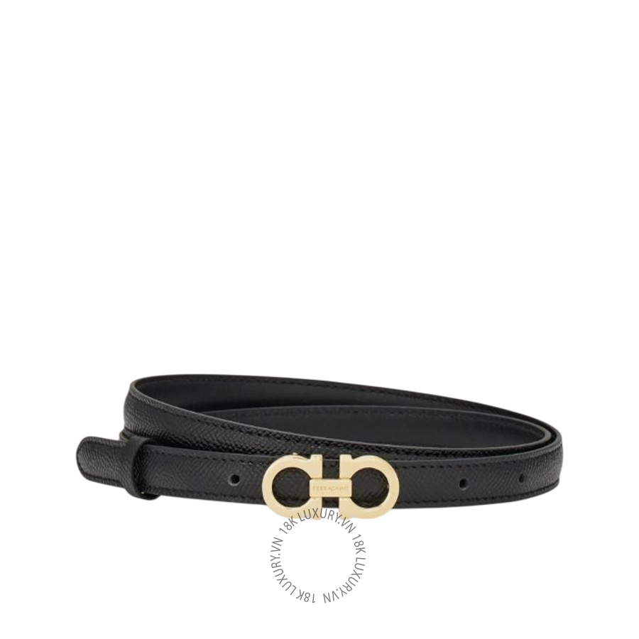 Thắt lưng Salvatore Ferragamo Sized Gancini belt black 23b224675180 CGNA028