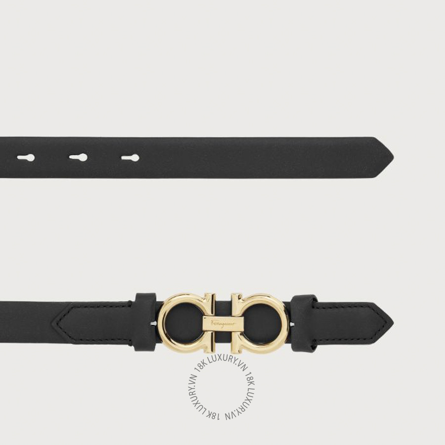 Thắt lưng Salvatore Ferragamo Sized Gancini belt black 23b707715735 CGNA052
