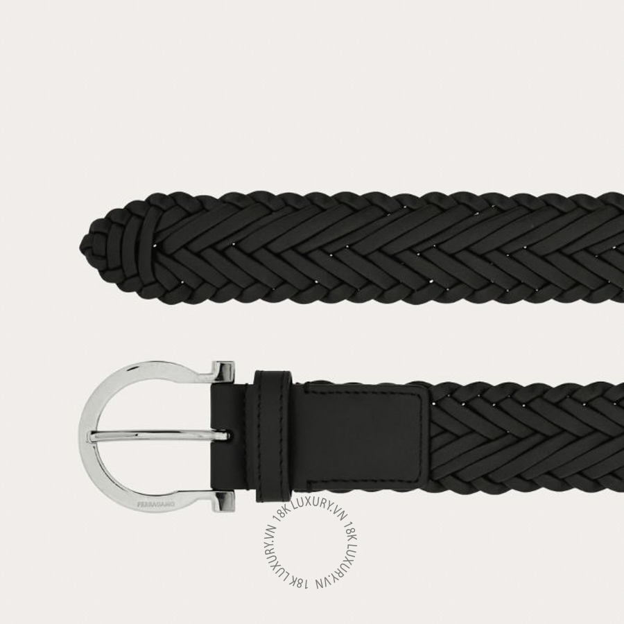 Thắt lưng Salvatore Ferragamo sized gancini belt black 670679791031 HEGH081