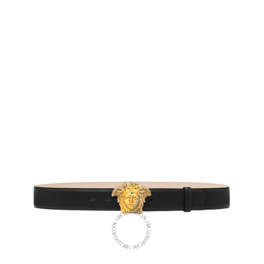 Thắt lưng Versace La Medusa Embellished Leather Belt 4 cm DCU8443-DV3TNS_KVO41 VSC489