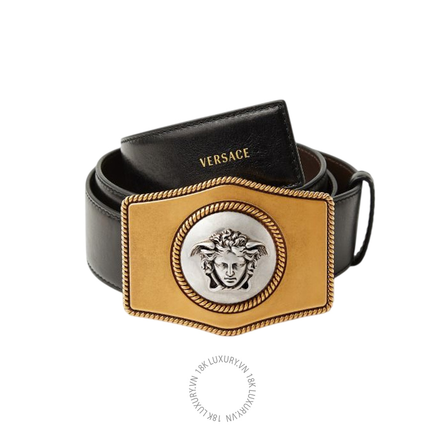 Thắt lưng Versace Leather Belt 4 cm 1024409-DVTP1_1B00X VSC492