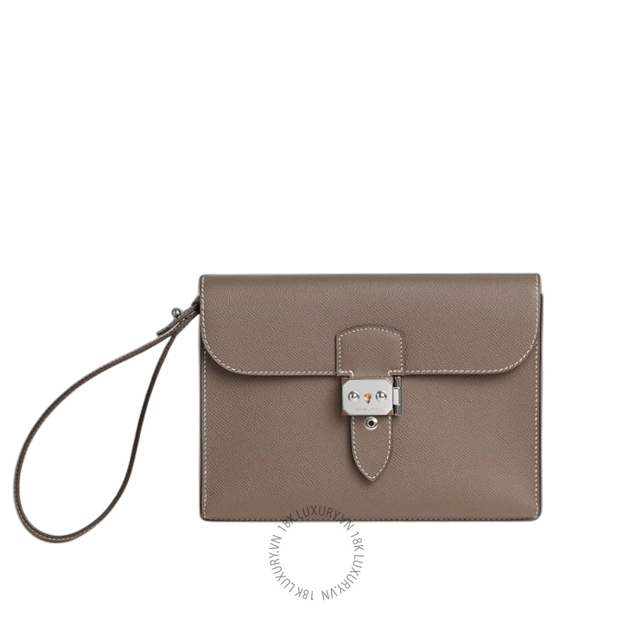 Túi Cầm Tay Hermes Sac a Depeches 24 pouch Étoupe H086415CK18 MHM048