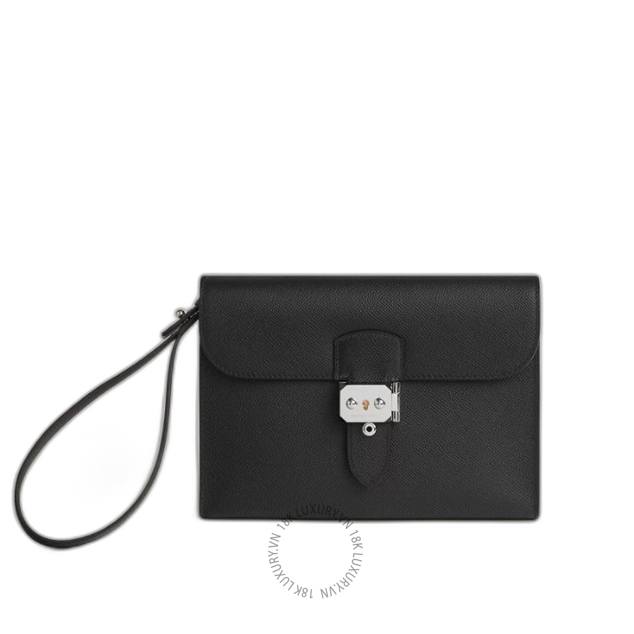 Túi Cầm Tay Hermes Sac a Depeches 24 pouch Noir H086415CK89 MHM050